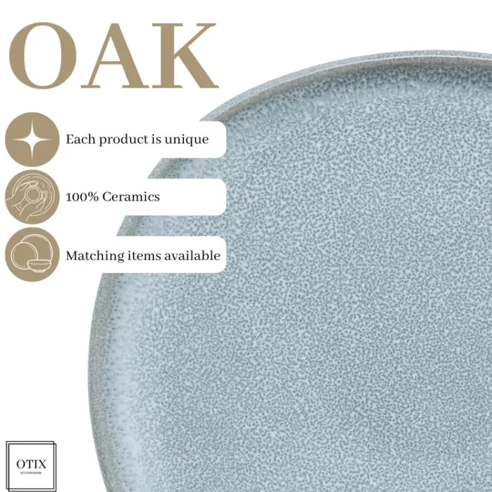 OTIX Ontbijtborden Bordenset 12 Persoons Dessertbord 21cm Aardewerk New