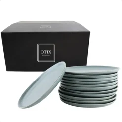 OTIX Ontbijtborden Bordenset 12 Persoons Dessertbord 21cm Aardewerk New