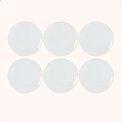 OTIX Ontbijtborden Dessert Gebaksbordjes Borden Set van 6 Stuks 20cm Wit met Clearance