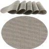 OTIX Placemats Set van 6 Kunststof Ovaal Zwart Wit Onderleggers 48x35cm Hot