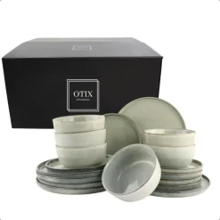 OTIX Serviesset Bordenset 6 Persoons 18-delig Ontbijtborden Clearance