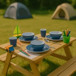 OTIX Serviessets 12 Delig Navara - Blauw Outlet