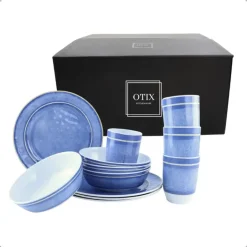 OTIX Serviessets 12 Delig Navara - Blauw Outlet