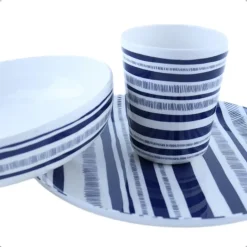 OTIX Serviessets 12 Delig STRIPES - BLUE Sale