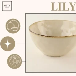 OTIX Soepkommen 6 Persoons Beige 620ml Keramiek New