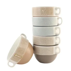 OTIX Soepkommen met Oor Set van 6 Stuks Soeptassen 500 ml Diverse kleuren Online