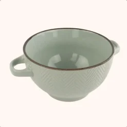 OTIX Soepkommen met Oor Set van 4 Verschillende kleuren Soeptassen Aardewerk Hot