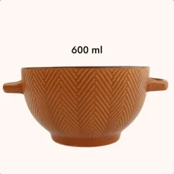 OTIX Soepkommen met Oor Set van 4 Verschillende kleuren Soeptassen Aardewerk Hot