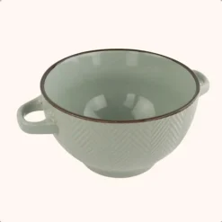 OTIX Soepkommen met Oor Set van 4 Verschillende kleuren Soeptassen Aardewerk Hot