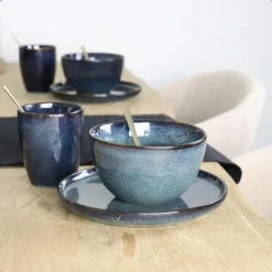 OTIX Soepkommen zonder Oor Set van 6 Schaaltjes 600ml Blauw Aardewerk EBONY Sale