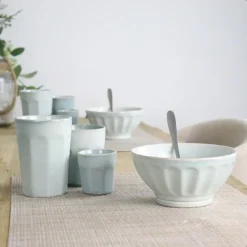 OTIX Soepkommen Zonder Oor Set van 12 Schaaltjes 560ml Licht Blauw ELM Clearance