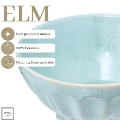 OTIX Soepkommen Zonder Oor Set van 12 Schaaltjes 560ml Licht Blauw ELM Clearance