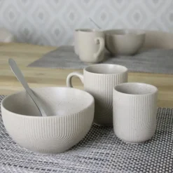 OTIX Soepkommen Zonder Oor Set van 6 Schaaltjes 600ml Caramel Aardewerk TEAK New