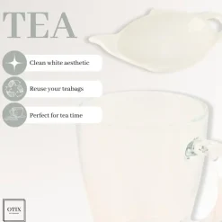 OTIX Theeglazen 6 stuks met 4 Theezakjeshouders Porcelein 350 ml Glas Best