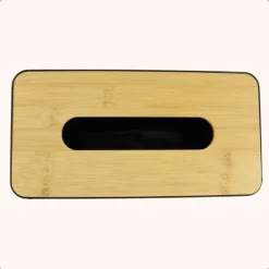 OTIX Tissue box Houder Zwart 26x13.2x8.8 cm Bamboe en kunststof