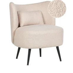 Beliani OTSBY - Fauteuil - Beige - Bouclé Outlet