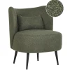 Beliani OTSBY - Fauteuil - Donkergroen - Bouclé Clearance