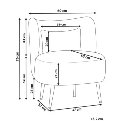 Beliani OTSBY - Fauteuil - Donkergroen - Bouclé Clearance