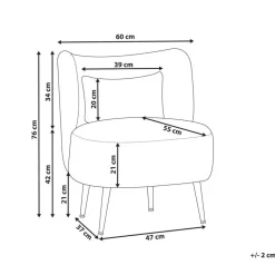 Beliani OTSBY - Fauteuil - Donkergroen - Bouclé Clearance