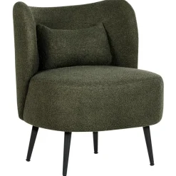 Beliani OTSBY - Fauteuil - Donkergroen - Bouclé Clearance