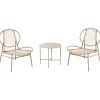 Leen Bakker OVARO - Bistroset - Beige - PE rotan New