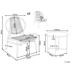 Leen Bakker OVARO - Bistroset - Beige - PE rotan New