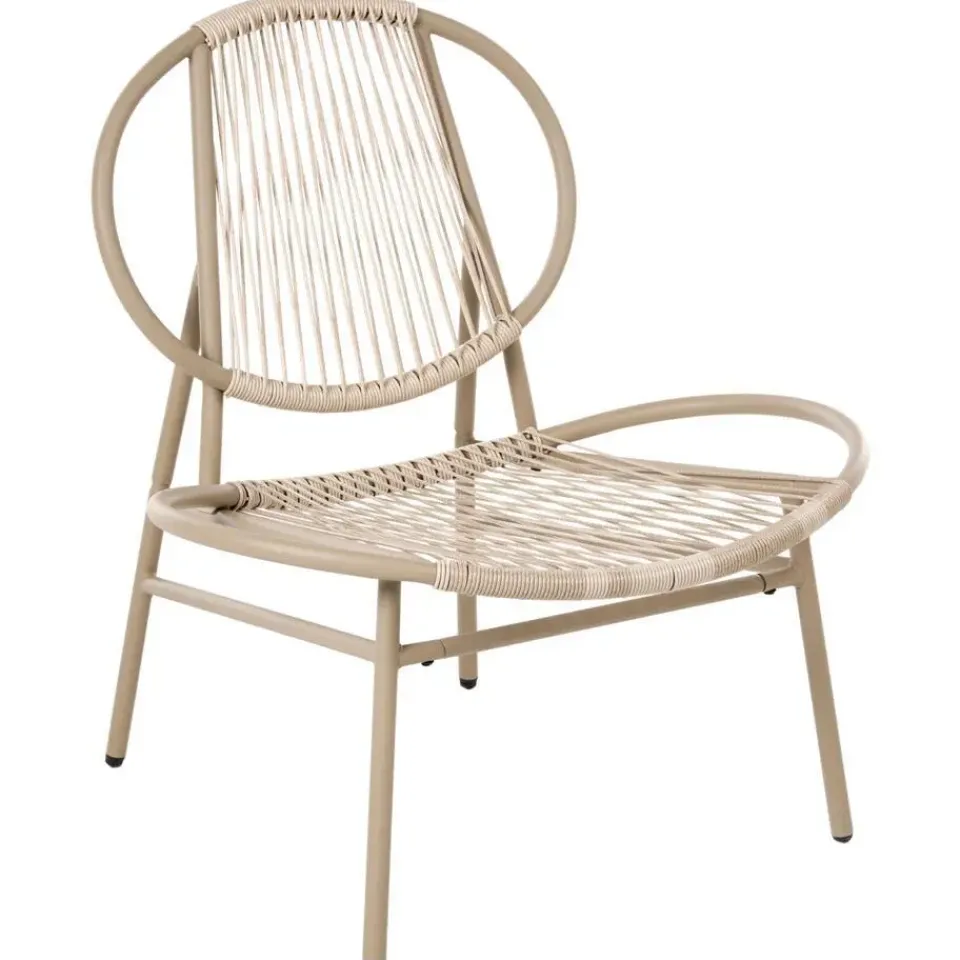 Leen Bakker OVARO - Bistroset - Beige - PE rotan New