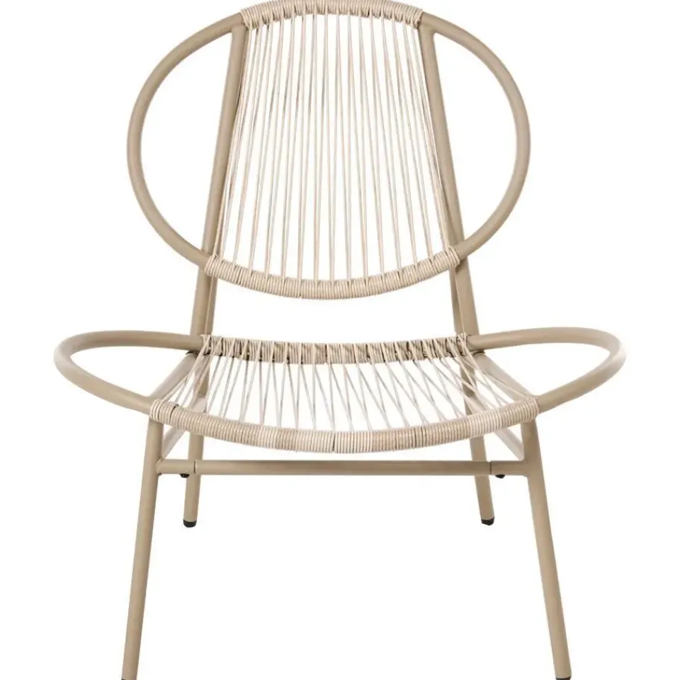 Leen Bakker OVARO - Bistroset - Beige - PE rotan New