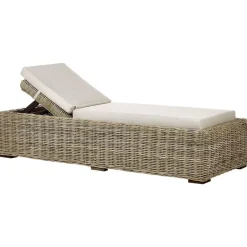 Beliani PALESE - Ligstoel - Taupe - Rotan Discount