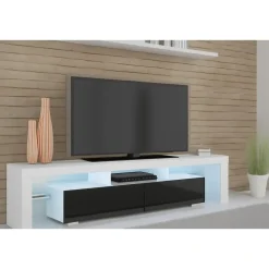 Homlando Panama TV-meubel 190 x 45 x 35 cm Glanzend zwart fronten zonder verlichting New