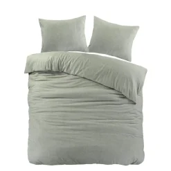 Papillon dekbedovertrek Brienz flanel - 200x200/220cm - Groen New