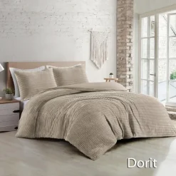 Papillon dekbedovertrek Dorit - 200x200/220 cm - Zand Online