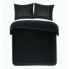 Papillon dekbedovertrek Satijn Streep - 240x200/220 cm - Zwart Online