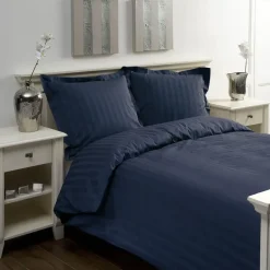 Papillon dekbedovertrek Satijn Streep - 200x200/220 cm - Blauw Outlet