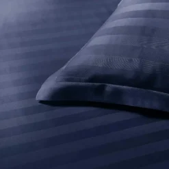Papillon dekbedovertrek Satijn Streep - 200x200/220 cm - Blauw Outlet
