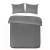 Papillon dekbedovertrek Satijn Streep - 200x200/220 cm - Grijs New