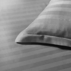 Papillon dekbedovertrek Satijn Streep - 200x200/220 cm - Grijs New