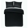 Papillon dekbedovertrek Satijn Streep - 200x200/220 cm - Zwart Online