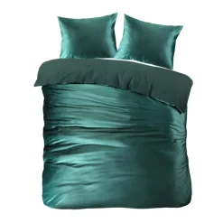 Papillon dekbedovertrek Uni Velvet - 200x200/220 cm - Groen Outlet
