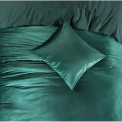 Papillon dekbedovertrek Uni Velvet - 200x200/220 cm - Groen Outlet