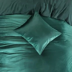 Papillon dekbedovertrek Uni Velvet - 200x200/220 cm - Groen Outlet