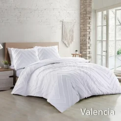 Papillon Valencia Dekbedovertrek - Lits-jumeaux - 240x200/220 cm - Wit New