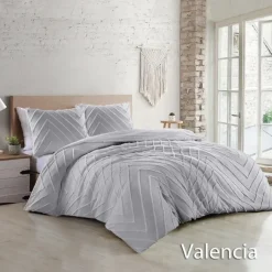 Papillon Valencia Dekbedovertrek - Eenpersoons - 140x200/220 cm - Grijs