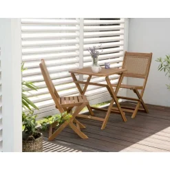 Beliani PARAGGI - Balkonset - Bruin - Acaciahout Best