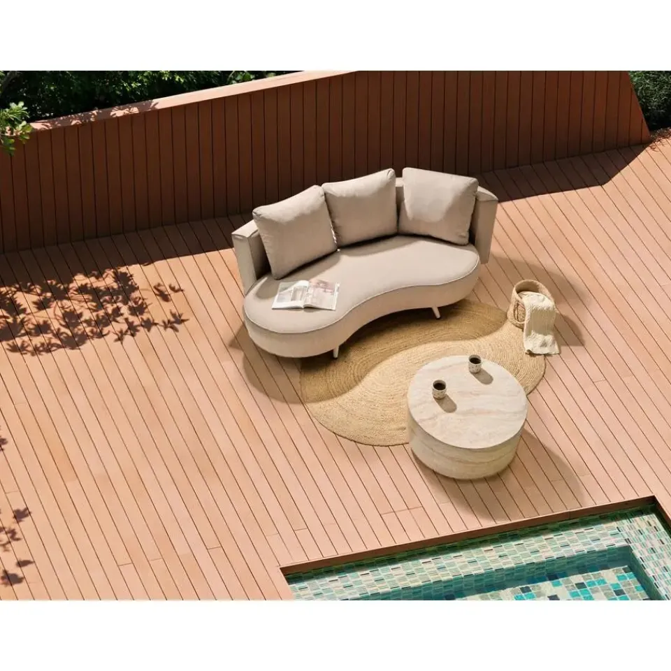 Leen Bakker PARORI - Tuinbank 3-zits - Beige - Rechtszijdig - Olefine Sale