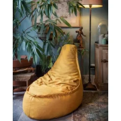 Parya - Zitzak Stoel Duurzaam - 100% Gerecyclede Petflessen - Geel - Junior Outlet