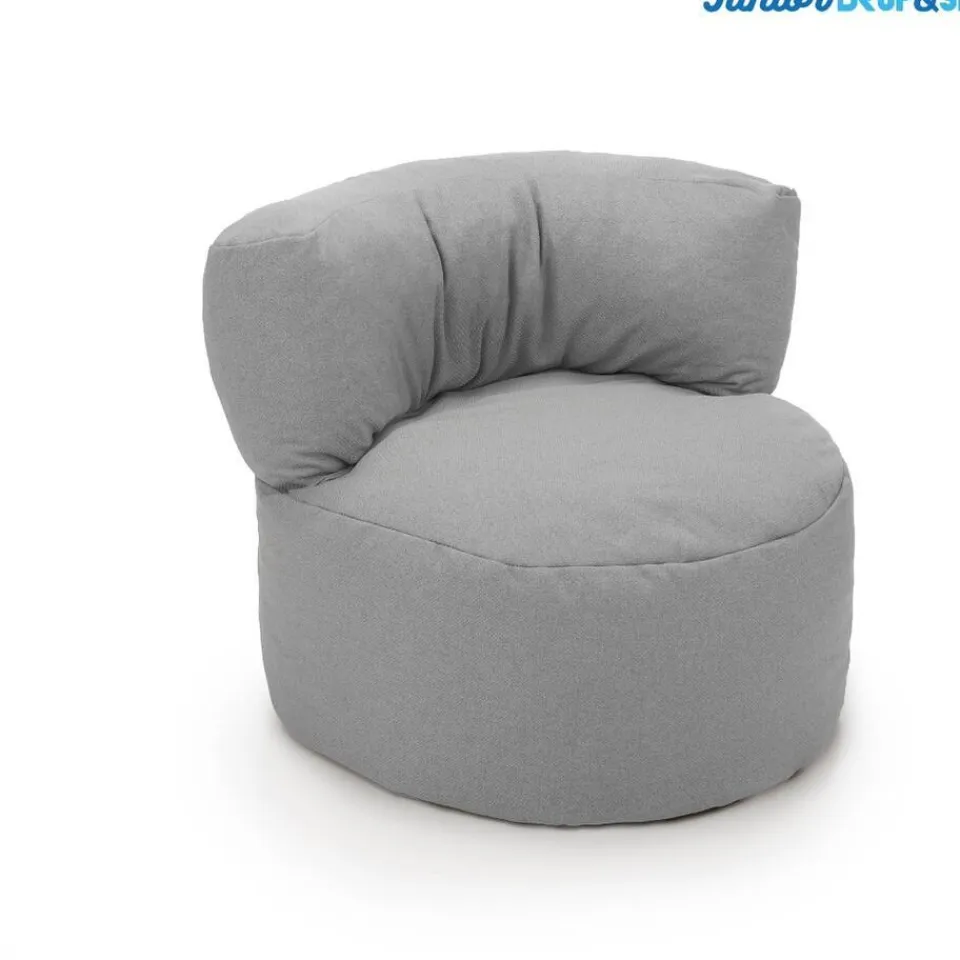 Parya - Zitzak Stoel Junior - Grijs - 70 x 50 cm - Kinderstoel met Vulling Online