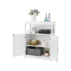 Parya Home - Badkamerkast - Vrijstaande Kast - 2 Deuren - Hout - Wit Online