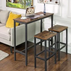 Parya Home - Bartafel - Vintage - Bruin - Hout & Metaal Outlet