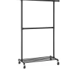 Parya Home - Kledingrek Op Wielen - Metaal - Zwart New